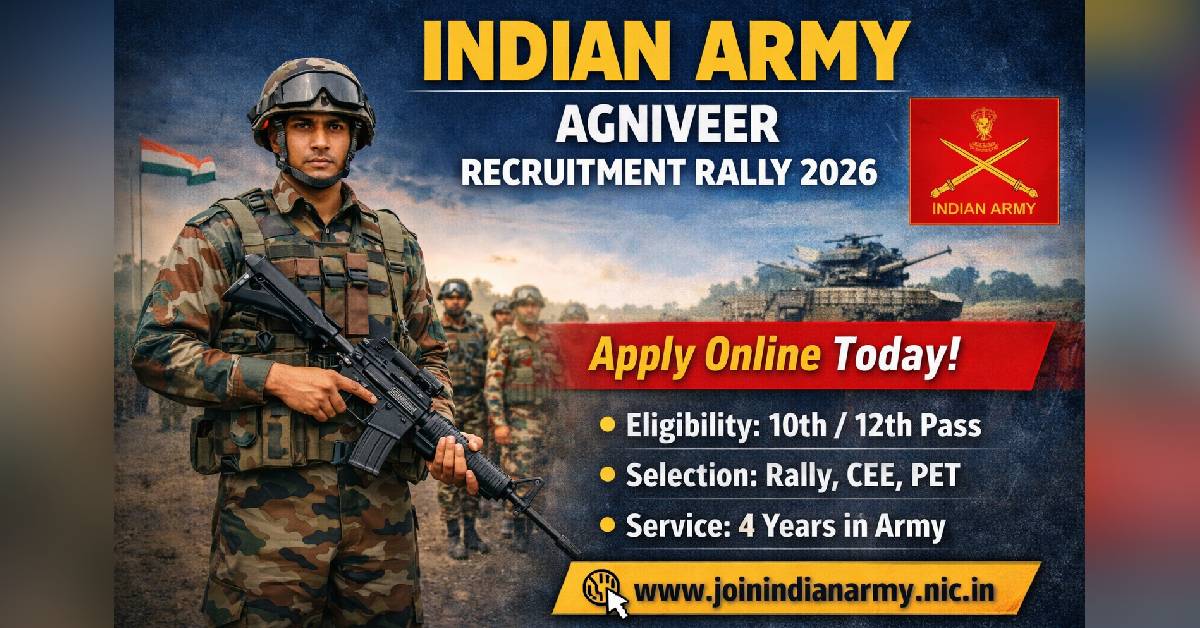 Indian Army Agniveer Recruitment Rally 2026 – Apply Online, Eligibility & Selection Guide